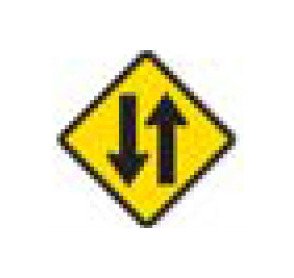 W-Series Black on Yellow Warning Sign 36 x 36 in. - Image 1