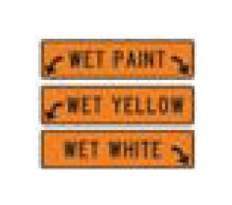 W-Series Black on Orange Warning Sign - 72 x 18 in - Image 1