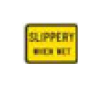 W-Series Black on Yellow Warning Sign for Bike Paths - 12 x 9 in.