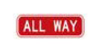 R-Series Regulation Sign - White on Red Color