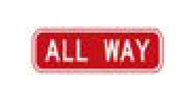 R-Series Regulation Sign - White on Red Color - Image 1