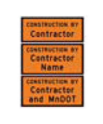 G Series Black on Orange Construction Information Sign, 60 x 24 in - Image 1