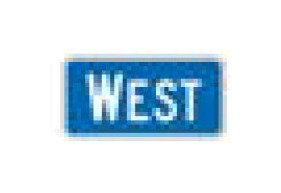 Route Marker & Auxiliary Sign - M Series, White on Blue - Image 1