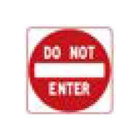 R-Series Red on White Regulatory Sign