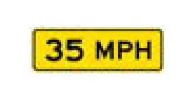 E Series Black on Yellow Expressway & Freeway Guide Sign, 72 x 24 in - Image 1