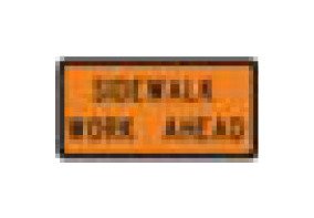 W-Series Black on Orange Warning Sign - 36 x 18 in - Image 1