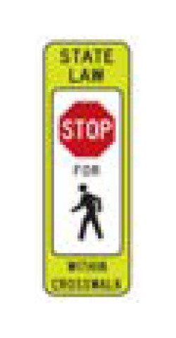 High-Visibility R-Series Regulatory Sign - Black, Red, White, Yellow-Green - Image 1
