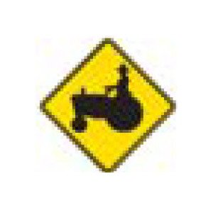 W-Series Black on Yellow Warning Sign - 36 x 36 in - Image 1