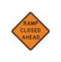 W-Series Black on Orange Expressway Warning Sign