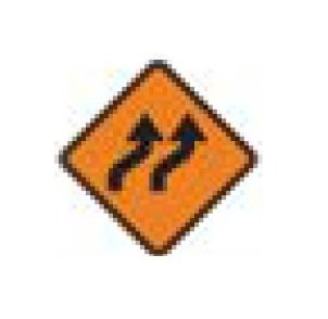 W-Series Black on Orange Warning Sign - 36 x 36 in - Image 1