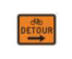 M Series Black on Orange Route Marker & Auxiliary Sign - Image 1
