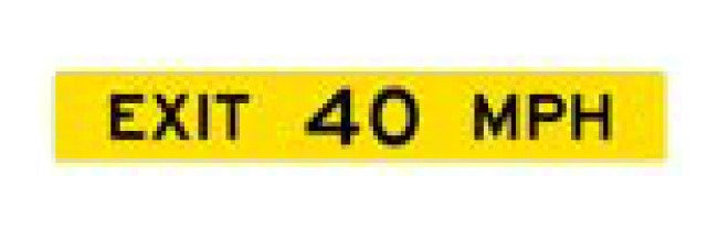 Expressway and Freeway Guide Sign - E Series (Black on Yellow) - Image 1