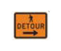 Route Marker & Auxiliary Sign - Black on Orange - M Series