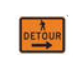 Route Marker & Auxiliary Sign - Black on Orange - M Series - Image 1