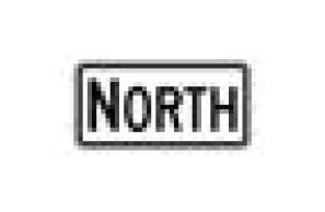 Black on White M Series Route Marker Sign - Image 1