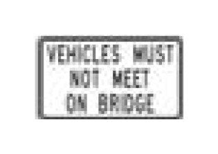 R-Series Black on White Regulatory Sign - 42 x 24 in - Image 1