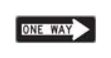 R-Series Black on White Regulatory Sign 54 x 18 in. - Image 1