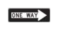 R-Series Black on White Regulatory Sign 54 x 18 in.