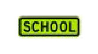 Fluorescent Yellow-Green School Warning Sign - S Series - Image 1