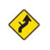 W-Series Black on Yellow Warning Sign 36x36 in