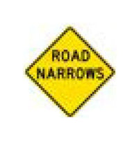 W-Series Black on Yellow Color Warning Sign - 48 x 48 inches