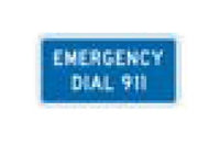 D-Series White on Blue Conventional Road Guide Sign Set