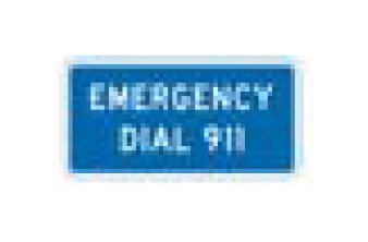 D-Series White on Blue Conventional Road Guide Sign Set - Image 1