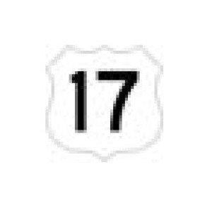 Sign Solutions M Series Black on White Route Marker and Auxiliary Sign - Image 1