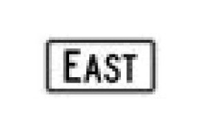 M Series Black on White Route Marker Sign - Image 1
