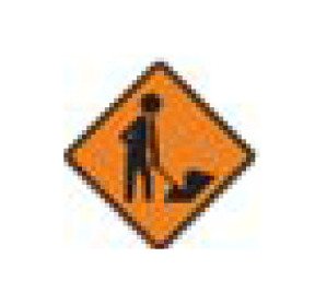 W-Series Black on Orange Warning Sign - Traffic Safety Signage - Image 1