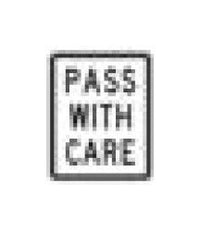 R-Series Black on White Regulatory Sign for Bike Paths and Roads