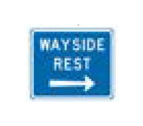 D Series White on Blue Road Guide Sign 36x30 - Image 1