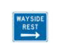 D Series White on Blue Road Guide Sign 36x30