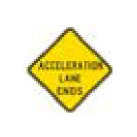 W-Series Black on Yellow Warning Sign - 36x36 inches