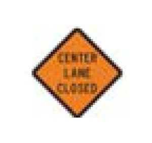 W-Series Black on Orange Warning Sign - 48x48in - Image 1