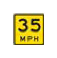 W-Series Black on Yellow Color Warning Sign for Diamond Parking Spaces - Image 1