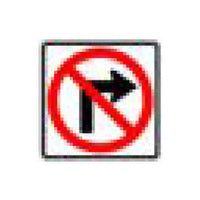 R-Series Black and Red on White Regulatory Sign 36x36 in.