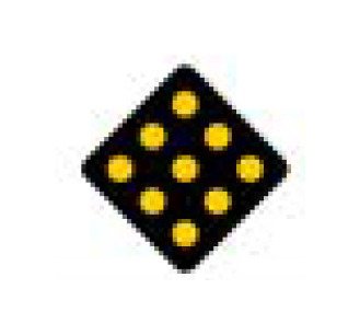 18x18 Black on Yellow Miscellaneous/Object Marker Sign - OM Series - Image 1