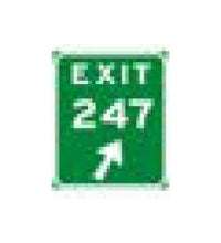 Highway Guide Sign - E Series - White on Green - Expressway and Freeway