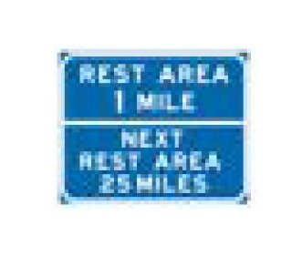 Freeway D Series White on Blue Conventional Road Guide Sign - Image 1