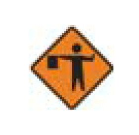 W-Series Black on Orange Warning Sign 36x36 - Image 1