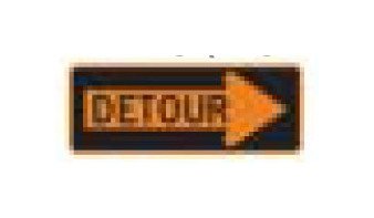 M Series Black on Orange Route Marker & Auxiliary Sign - Image 1