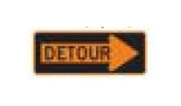 M Series Black on Orange Route Marker & Auxiliary Sign