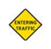 W-Series Black on Yellow Warning Sign, 48x48 in