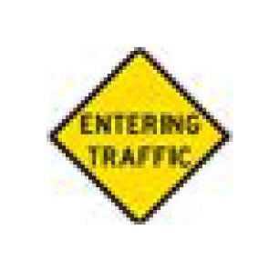 W-Series Black on Yellow Warning Sign, 48x48 in - Image 1