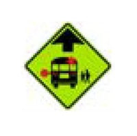 Fluorescent Yellow-Green School Warning Sign - S Series