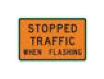 High Visibility G Series Black on Orange Construction Information Sign - 96 x 48 inches - Image 1
