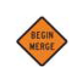W-Series Black on Orange Warning Sign - 48 x 48 in - Image 1