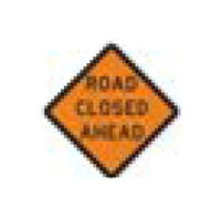 W-Series Black on Orange Warning Sign - Road Safety Signage
