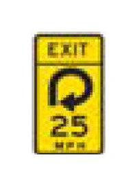 W-Series Black on Yellow Warning Sign - Road & Freeway Safety